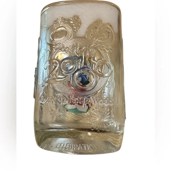 Mickey Mouse Walt Disney World Parks 3D Square Cups 2000 McDonalds Glass - Picture 8 of 10